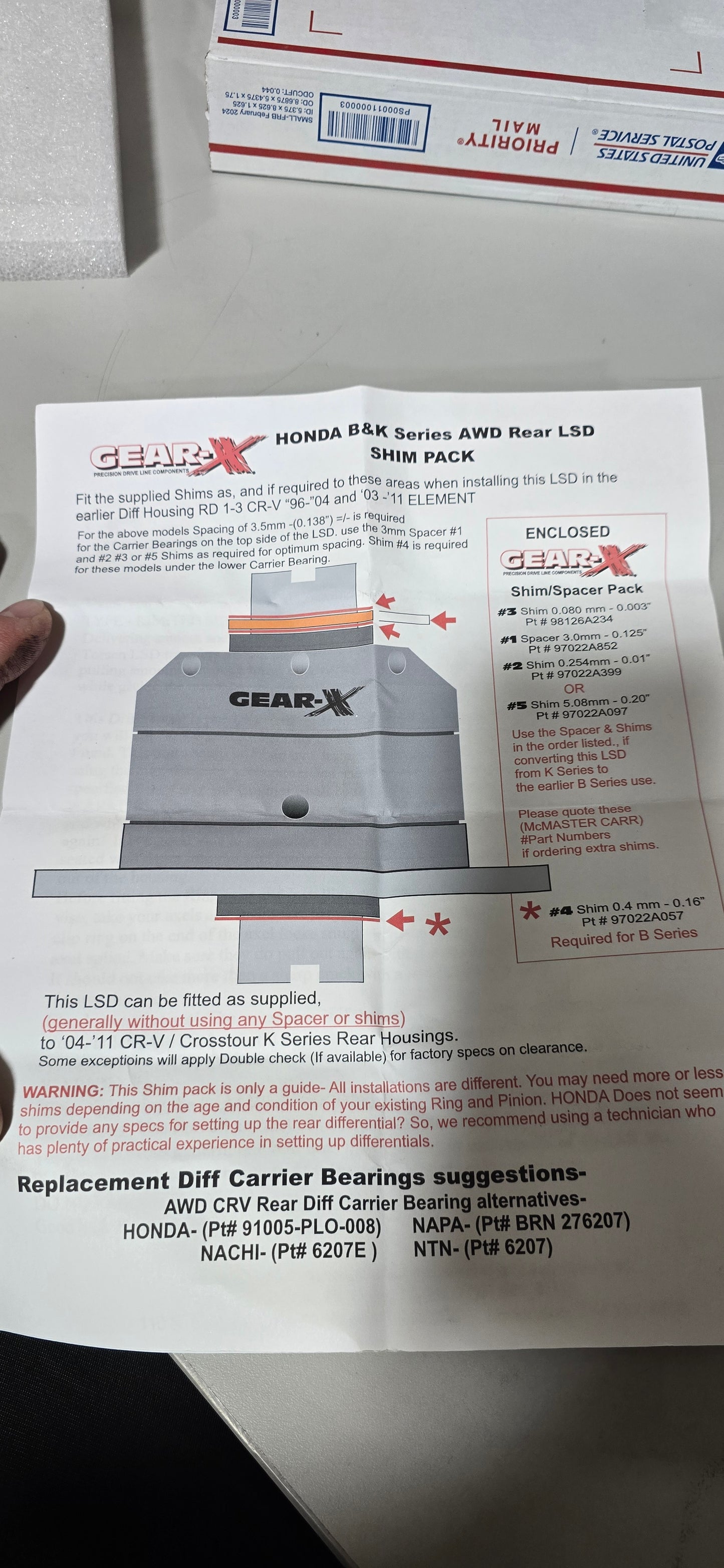 GEAR-X USA AWD CRV/WAGO REAR HELICAL LSD