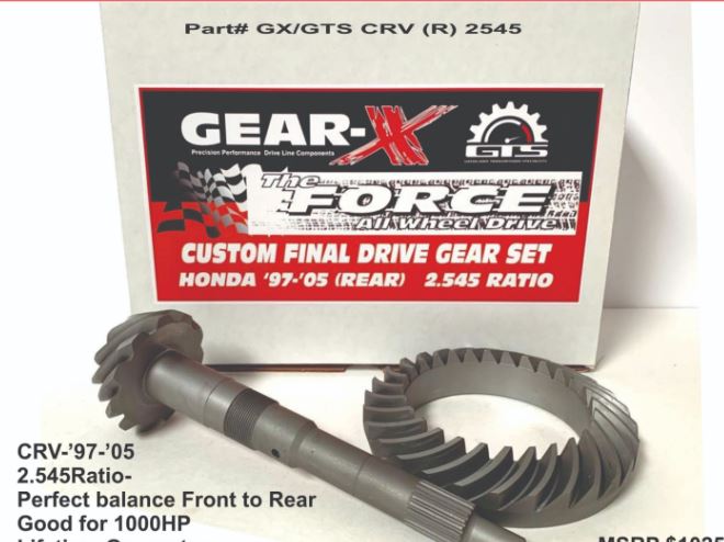 GEARXUSA/GTS Honda AWD SBXM B CRV rear differential Ring and pinion.