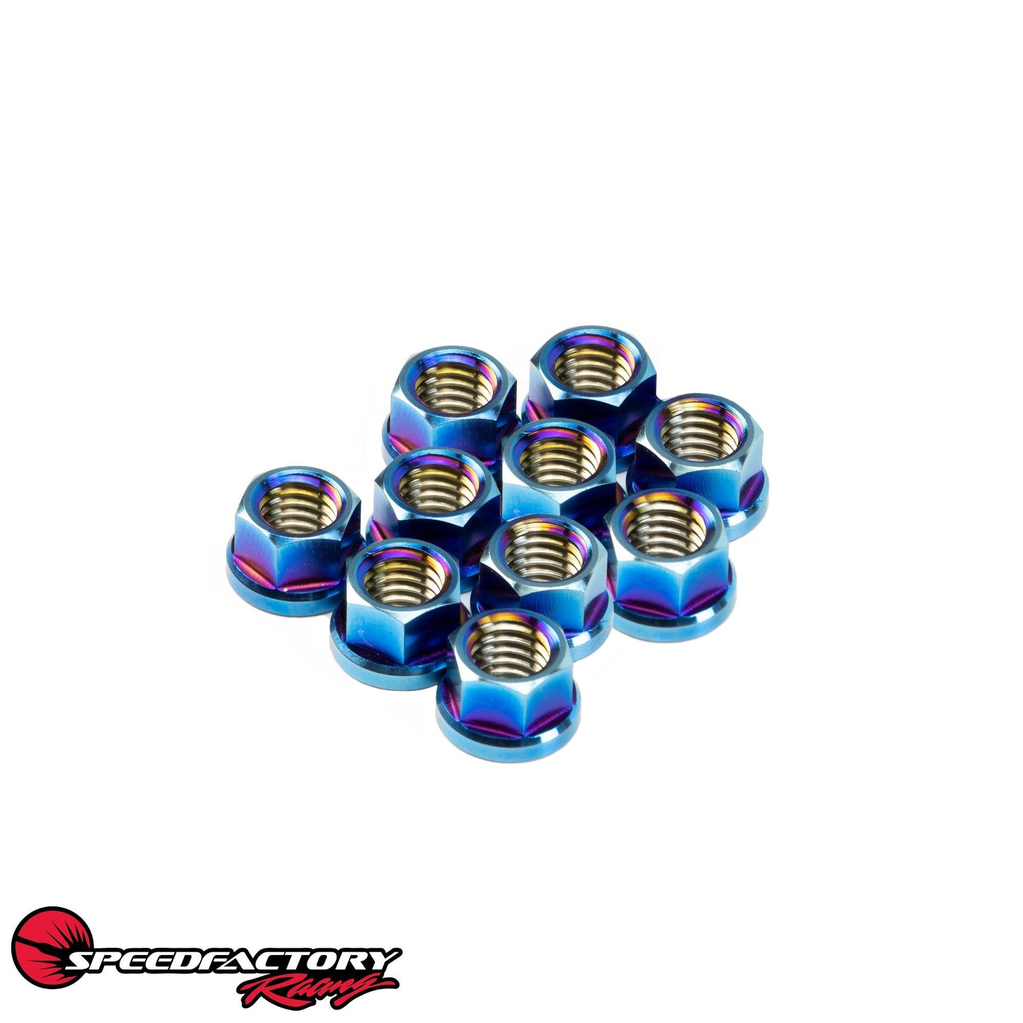 SpeedFactory Racing Titanium M8 x 1.25MM 6-Point Nuts Only (10-Pack)